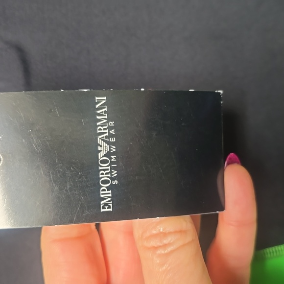 Emporio Armani Swimwear Neon Green Black Zip Rash Guard XS - Picture 3 of 6